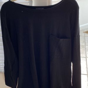Eileen Fisher black long sleeve top